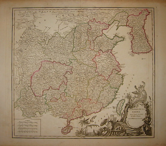 De Vaugondy Robert (1688-1766) L'Empire de la Chine dressé d'après les Cartes de l'Atlas Chinois 1751 Parigi 